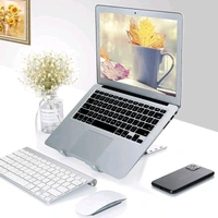 Adjustable Height Aluminum Metal Frame Foldable Portable Laptop Stand, Tablet Stand, Notebook etc - Silver