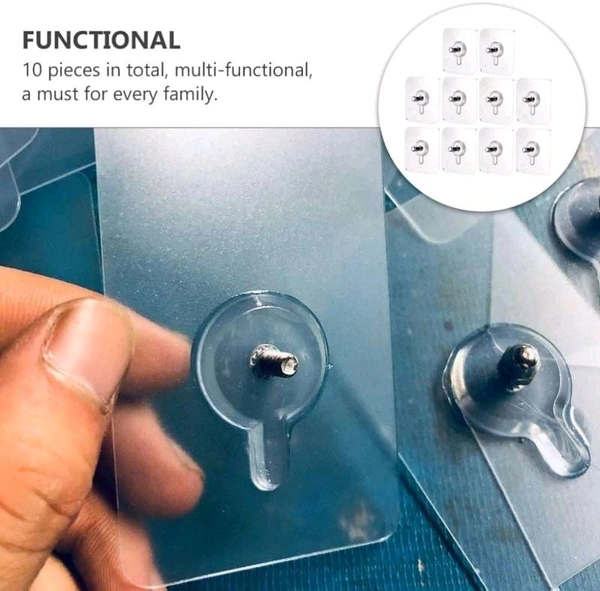 Bolt Sticker Screw Hook - Pack Of 10