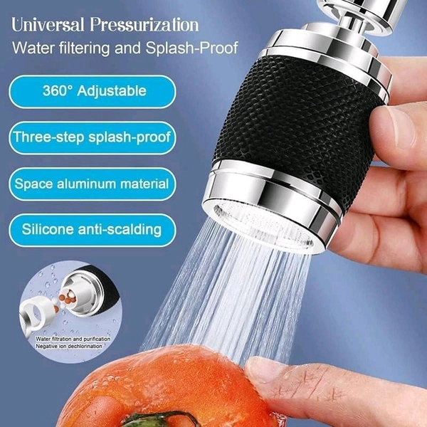 Kitchen Tap Spray Head 360°Swivel Tap Extender with Filter and 3 Spray Modes, Room Aluminium Tap Attachment Swivelling, High Pressure Water Saver for Tap.