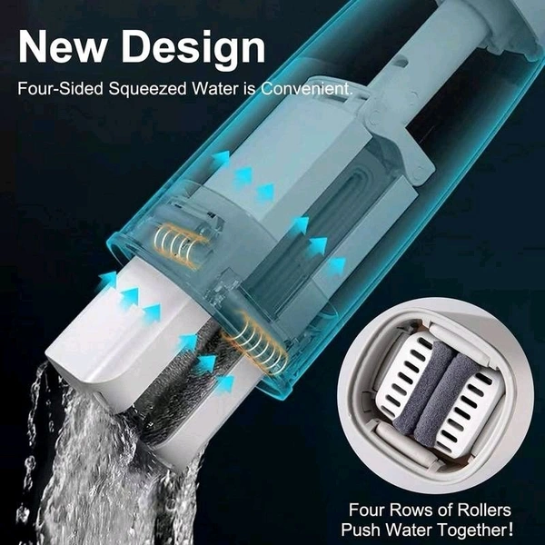 Modern Portable Self-Squeeze Mini Mop for Floor Cleaning 180° Squeeze Mop, Wet & Dry Use Cleaning for Small Spaces Kitchen, Bathroom, car Window Wall, Table Mini Cleaner.