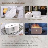 Flame Air Diffuser Aromatherapy Air Humidifier, 180mL Quiet Mist Humidifiers for Essential Oils Auto Shut-Off Protection for Home, Office, Party Decoration, Car Desktop, Office, Bedroom for use - Prepaid orders only accepted