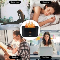 Flame Air Diffuser Aromatherapy Air Humidifier, 180mL Quiet Mist Humidifiers for Essential Oils Auto Shut-Off Protection for Home, Office, Party Decoration, Car Desktop, Office, Bedroom for use - Prepaid orders only accepted