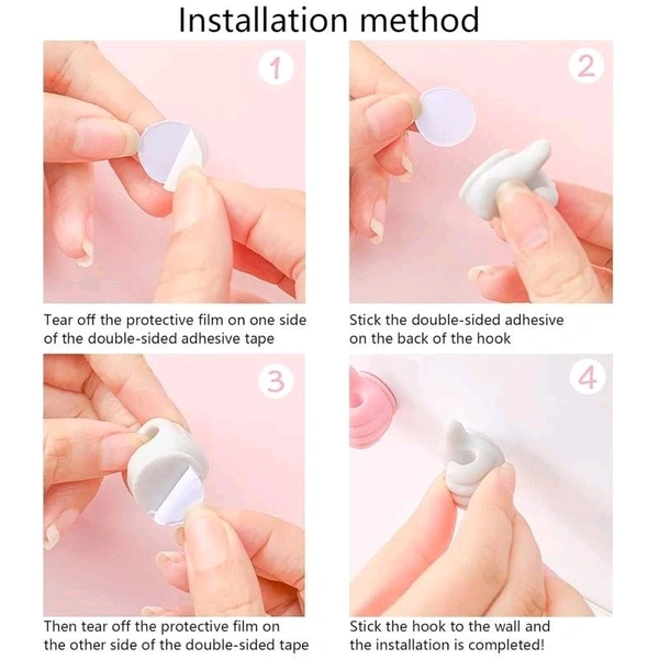 Thumbs UP Hooks for Wall, Self Adhesive Hook Silicone Based Cable Wire Organizer Key Hanger Toothbrush Multicolor Holder Makeup Brush Holder for Bedroom, Car, Home and Office (Multi Colour). - Pack Of 10
