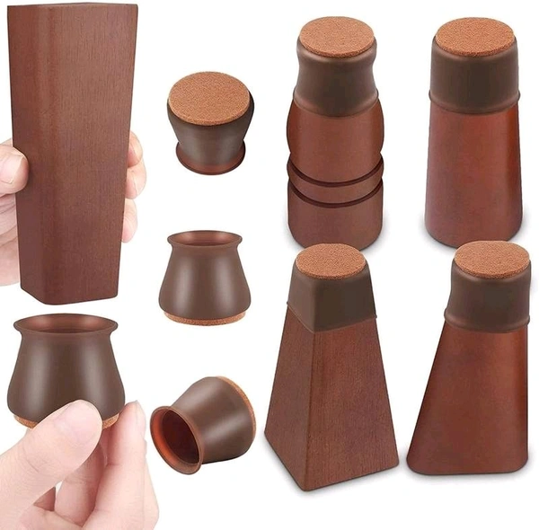 Furniture Protector to Prevent Scratches and Reduce Noise | Silicon Anti-Slip Furniture Leg Covers for Chair, Table & Stool (10 Pcs) - Pack Of 10