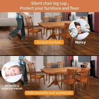 Furniture Protector to Prevent Scratches and Reduce Noise | Silicon Anti-Slip Furniture Leg Covers for Chair, Table & Stool (10 Pcs) - Pack Of 10