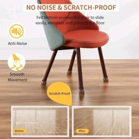 Furniture Protector to Prevent Scratches and Reduce Noise | Silicon Anti-Slip Furniture Leg Covers for Chair, Table & Stool (10 Pcs) - Pack Of 20