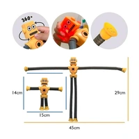 4 in 1 Space Robot Men It's New Bendable Telescopic Robot Men Shape Changing Tubes Sensory Toys Pop Creative Suction Cup Toys