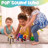 4 in 1 Space Robot Men It's New Bendable Telescopic Robot Men Shape Changing Tubes Sensory Toys Pop Creative Suction Cup Toys