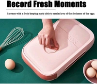Drawer Type Egg Storage Box with Lid Household Kitchen Eggs Holder for Refrigerator Reusable Stackable Egg Tray Holds for Kitchen Refrigerator Egg Bin Cabinet for Freezer