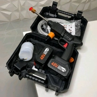 High Pressure Water Gun Wireless High Pressure Washer Water Spray Gun for Car Wash Bike Washing Cleaning (Electric car wash Gun, Battery 2)