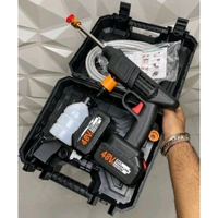 High Pressure Water Gun Wireless High Pressure Washer Water Spray Gun for Car Wash Bike Washing Cleaning (Electric car wash Gun, Battery 2)