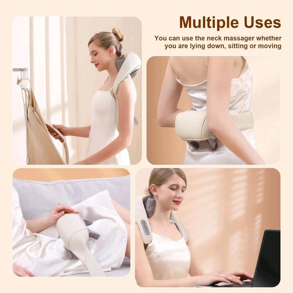 Clefairy Massagers for Neck and Shoulder with Heat, Neck Massager, Shiatsu Neck and Back Massager with Heat Electric Shoulder Massagers, Deep 5D Kneading Simulated Manual Massage
