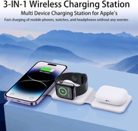 3 in 1 Wireless Charger for iPhone,Magnetic Foldable 3 in 1 Charging Station