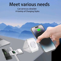 3 in 1 Wireless Charger for iPhone,Magnetic Foldable 3 in 1 Charging Station