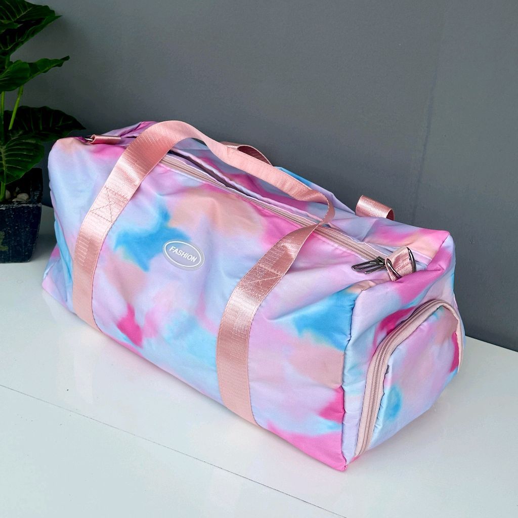 New Stoney Clover Lane x Target Pink Pastel Rainbow Tie Dye newest Duffle Bag & Strap