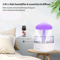 Rain Cloud Humidifier, Rain Cloud Diffuser, Night Light, Essential Oil Diffuser, Aromatherapy, rain Drop Sounds - Pack Of 1, Prepaid orders only accepted