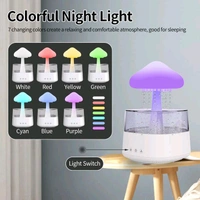 Rain Cloud Humidifier, Rain Cloud Diffuser, Night Light, Essential Oil Diffuser, Aromatherapy, rain Drop Sounds - Pack Of 1, Prepaid orders only accepted