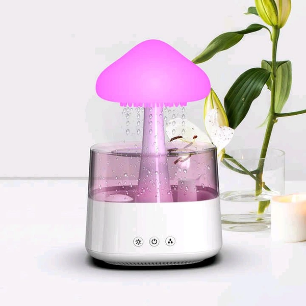 Rain Cloud Humidifier, Rain Cloud Diffuser, Night Light, Essential Oil Diffuser, Aromatherapy, rain Drop Sounds - Pack Of 2, Prepaid orders only accepted