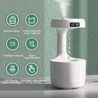 Anti Gravity Humidifiers For Bedroom, Cool Mist Humidifiers Water Drop, Oil Diffuser Led Clock Display, 36Db Quiet Air Humidifier With Night Light For Room & Office - Pack Of 2, Prepaid orders only accepted