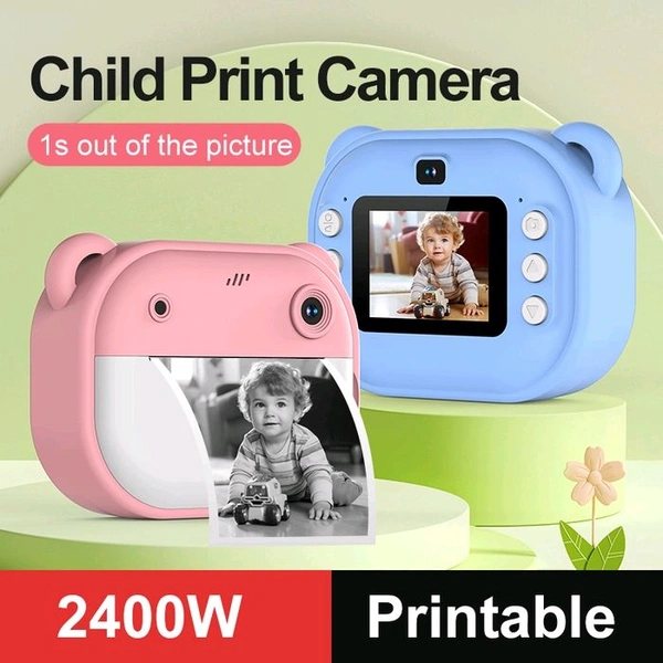 Print Paper Photo MP3 Player Video Recording Instant Print Camera for Kids, Christmas Birthday Gifts for Girls Boys, Instant Camera (Multicolor)  - Prepaid orders only accepted
