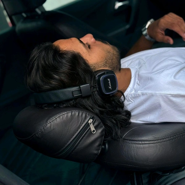 Most Demanded Major Iv Headphone With Cotton Earpads And Buttons Same Like Original - Black