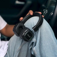 Most Demanded Major Iv Headphone With Cotton Earpads And Buttons Same Like Original - Black
