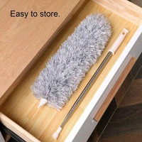 Microfiber Feather Duster for Cleaning with Telescopic Extension Pole Long Up to 100 Inches Bendable Head