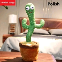 Super Toy Dancing Cactus Talking Plush Toy with Singing & Recording Function - Repeat What You Say - Pack of 1, Rechargeable Cable Included