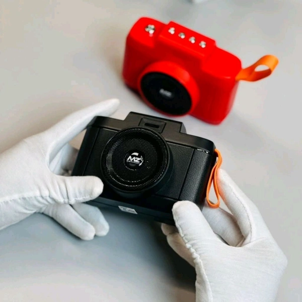 MZ Camera Shape Dynamic Thunder Sound With High Bass Bluetooth Speaker Multi Color Product Details - Red