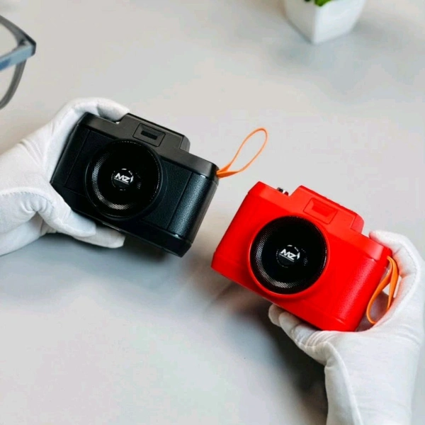 MZ Camera Shape Dynamic Thunder Sound With High Bass Bluetooth Speaker Multi Color Product Details - Red
