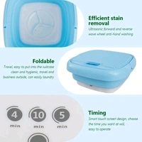 Portable Folding Mini Washing Machine, Bucket Washer for Clothes Laundry, Foldable Compact Ultrasonic Small Automatic USB Powered Cleaning Washer for Travel Home Business Trip. - Prepaid orders only accepted