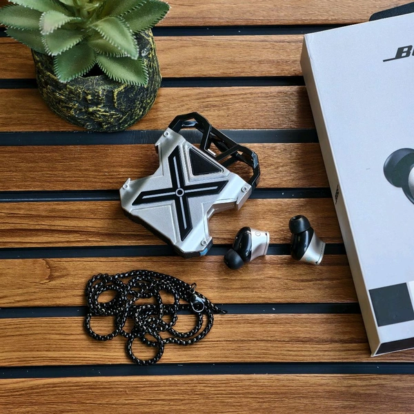  Z27 High Quality Wireless Earbuds With Neck Chain | Metal Body | V5.3 Bluetooth With High Sound Quality - 1 Month Cybzone Warranty