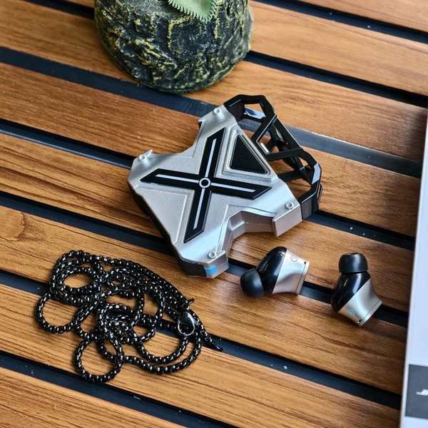 Z27 High Quality Wireless Earbuds With Neck Chain | Metal Body | V5.3 Bluetooth With High Sound Quality - 1 Month Cybzone Warranty