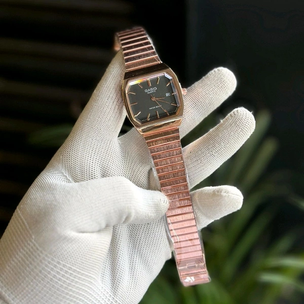 Special 3 Pieces Combo Deal | Most Demanded Gasiq Quartz Movement Watch With High Quality Strap Best finishing Body & Case - Copper