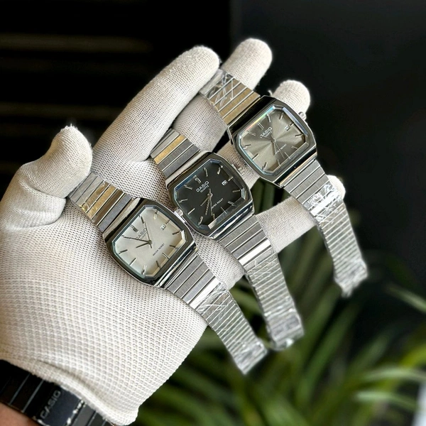 Special 3 Pieces Combo Deal | Most Demanded Gasiq Quartz Movement Watch With High Quality Strap Best finishing Body & Case - Silver