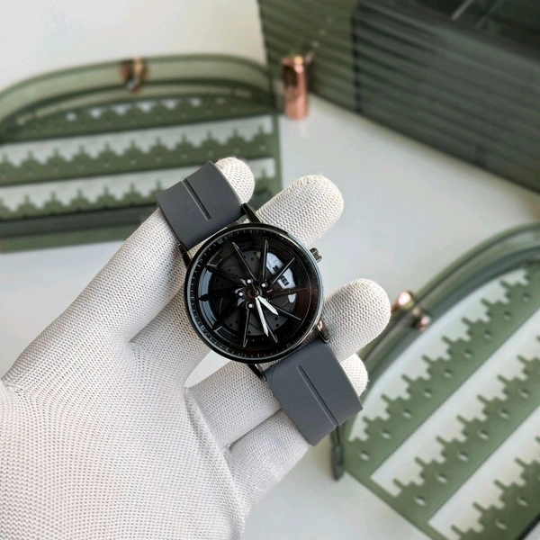 Gyro Spinning Car Alloy Rim Wheel Watch | Car Wheel Watch, Mens Wristwatch with Spinning Car Rim Hub Design, Quartz Movement, Gifts for Car Enthusiasts - SRW1