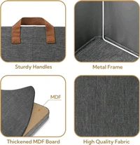 Wardrobe Organizer for Clothes with Metal Frame, Drawer Organizer, Rectangle Storage Baskets for Clothing Fabric Storage Box with Handles Shelf Basket for Storage Clothes Pants