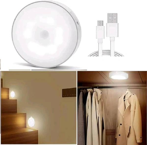 Motion Sensor Light for Home with USB Charging Self Adhesive Wireless LED Body Induction Lamp Sensor Night Light for Magnetic Base