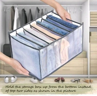Storage Organizer Multipurpose Large Capacity Compartment Storage Box collapsible for T-shirt, Legging, Skirts, Jeans (Gray)