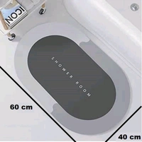 Rubber Bathroom Quick Water Door Shower Mat Machine Washable Soft Microfiber Waterproof Mat