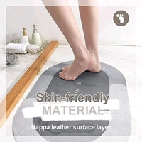 Rubber Bathroom Quick Water Door Shower Mat Machine Washable Soft Microfiber Waterproof Mat