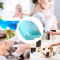 Silicone Soft Bath Body Brush with Shampoo Dispenser Scrubber-use in Shower Deep Cleaning Gentle Scrub Massage for Children, Men Women (Pack Of 2)