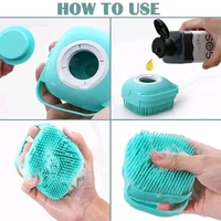 Silicone Soft Bath Body Brush with Shampoo Dispenser Scrubber-use in Shower Deep Cleaning Gentle Scrub Massage for Children, Men Women (Pack Of 2)