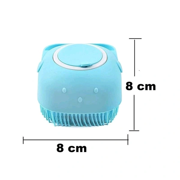 Silicone Soft Bath Body Brush with Shampoo Dispenser Scrubber-use in Shower Deep Cleaning Gentle Scrub Massage for Children, Men Women (Pack Of 2)