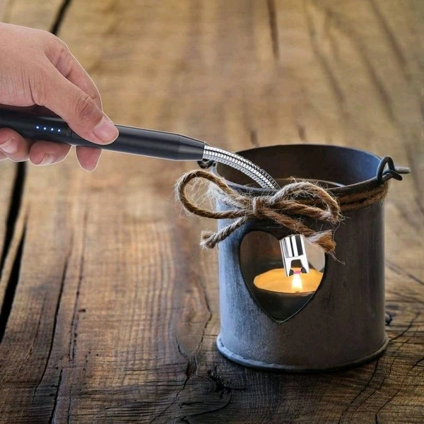 USB Rechargeable Electric Gas Lighter for Kitchen Gas Stove, Pooja Mandir Diva, Candles, Diwali Fireworks
