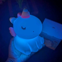 Unicorn Night Light Kids: Dimmable Silicone Night Lights, 30Min Timed Touch Squishy Lamp, Rechargeable Baby Nightlight for Bedroom, Unicorn Lamp Girls Gifts, Room Cute Decor for Children