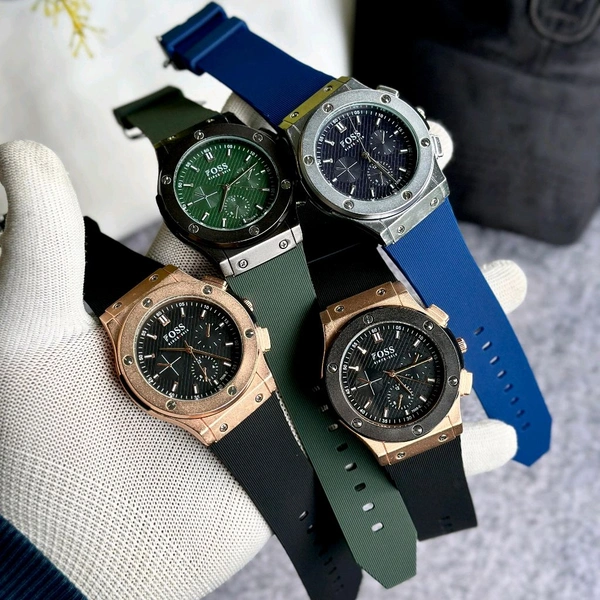 Most Demanded Foss Analog Quartz Movement Collection With High Quality Strap Best finishing Body & Case - SRF1