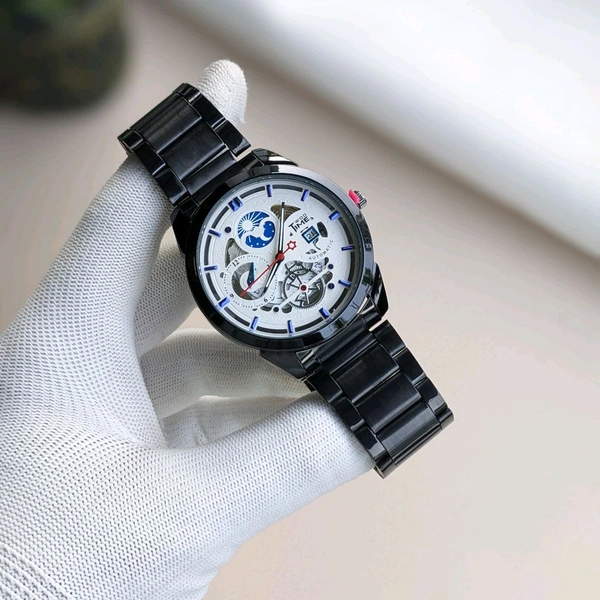 WooTime Analog Quartz Movement Watch With High Quality Strap Best finishing Body & Case - White