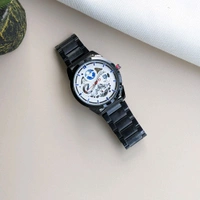 WooTime Analog Quartz Movement Watch With High Quality Strap Best finishing Body & Case - White