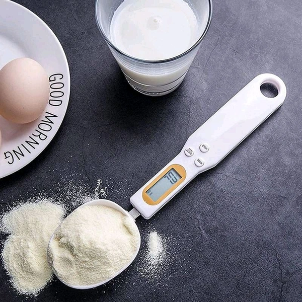 Digital Kitchen Spoon Electronic Food Weighing Scale (500g/0.1g) with LCD Display Detachable Scoop and Tare Function for Measuring Cooking Ingredients Coffee Flour Spices Medicine